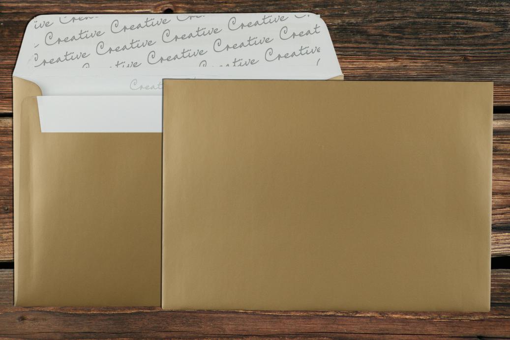 Briefhüllen C6 114x162 mm Haftklebend Gold 130 g/qm